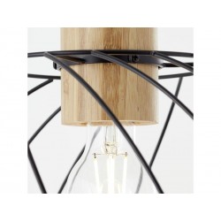 Lustre malloW E27 bambou noir, diam.30 cm | Sanifer