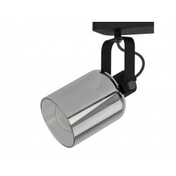 Barre de 2 spots E27 PARADOXE verre fumé noir