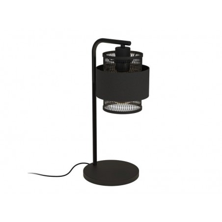 Lampe e27 en acier noir-naturelOTTOMANE H.50cm H.45 cm