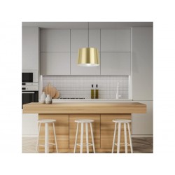 Suspension KRELA E27 diam. 30 cm métal noir/laiton   | Sanifer