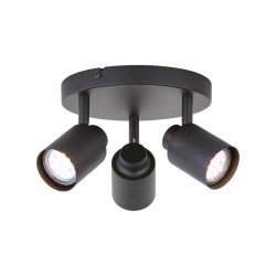 Plafonnier 3 spots metal GU10