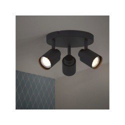 Plafonnier 3 spots, metal GU10  | Sanifer