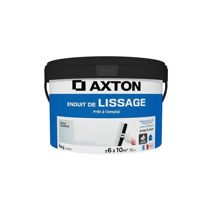 Enduit de lissage en pâte prêt à l'emploi   blanc 4 kg -  - meilleure qualité