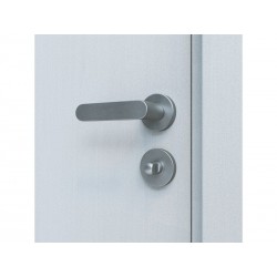 Lot de 2 rosaces L1 acier brillant condamnation|Sanifer