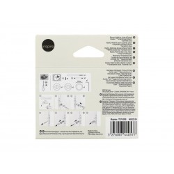 Lot de 2 rosaces L1 acier brillant condamnation|Sanifer