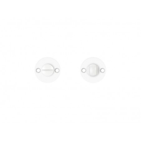 Lot de 2 rosaces Gilda acier peint blanc à condamnation