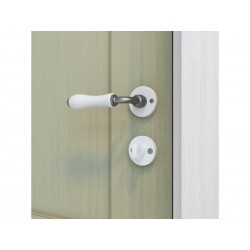 Lot de 2 rosaces Gilda acier peint blanc à condamnation|Sanifer