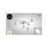 Plafonnier moderne à  6 têtes module led Loob    diam. 12 cm chrome|Sanifer