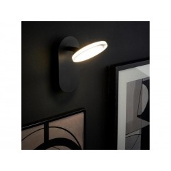 Spot patère led intégrée, métal noir  Loob | Sanifer