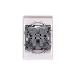 Bloc 2 prises avec boîte d'encastrement 1 poste complet Lumia  blanc | Sanifer