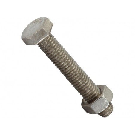 Sachet de 12 boulons inox tête 6 pans hexagonalL.30 mm