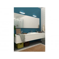 Réglette led pour salle de bain Bagno S19 l'interrupteur + prise, ARIC, L.35.1 cm 7.2 W blanc | Sanifer