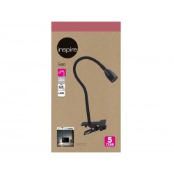 Lampe de bureau à  pince Gao , 420 lm, métal noir | Sanifer