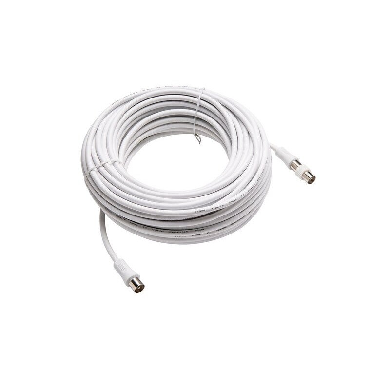 Cordon coaxial 95mm20m femelle-mâle+adaptateur mâle-mâle