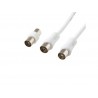 Cordon coaxial 9,5mm  20m femelle/mâle+adaptateur mâle/mâle  | Sanifer