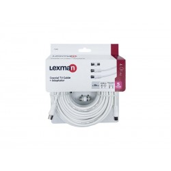 Cordon coaxial 9,5mm  20m femelle/mâle+adaptateur mâle/mâle  | Sanifer