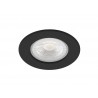 Spot encastrable led intégrées ARIC de 3000 à  4000 K cylindre noir