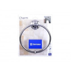 Anneau porte serviette fixation au choix   Charm chromé | Sanifer