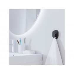 Crochet pour salle de bains à  coller simple   Easy noir | Sanifer