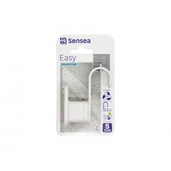 Crochet pour salle de bains radiateur simple   Easy blanc | Sanifer