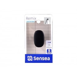 Crochet pour salle de bains à  visser simple   Remix noir | Sanifer