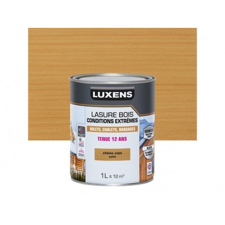 Lasure LUXENS Conditions extrêmes 12 ans chêne clair brillant 1 Litre -  - meilleure qualité
