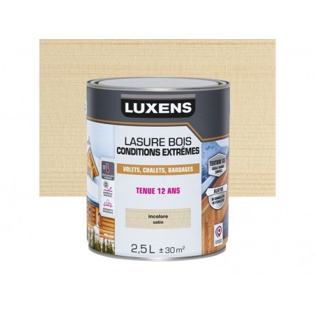 Lasure LUXENS Conditions extrêmes 12 ans incolore brillant 2 5 Litre -  - meilleure qualité
