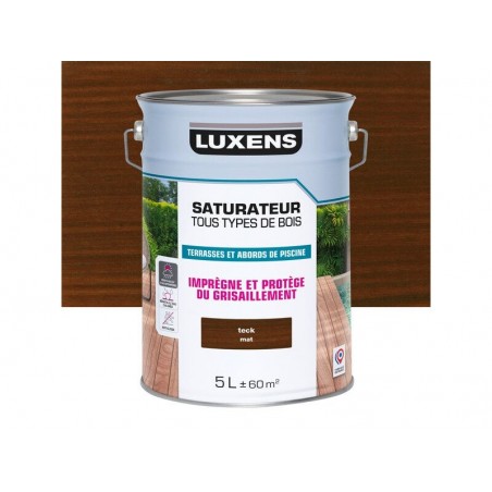 Saturateur pour bois extérieur LUXENS teck mat 5 l -  - meilleure qualité