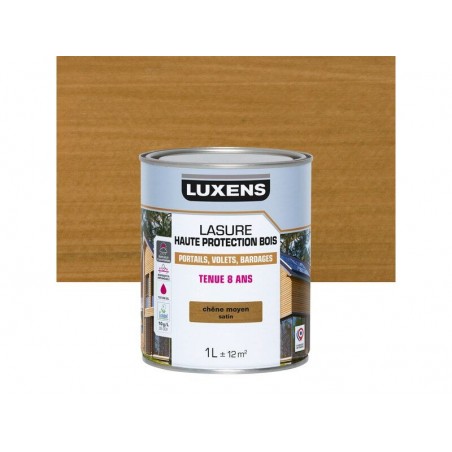 Lasure LUXENS 8 ans chêne moyen satiné 1 Litre -  - meilleure qualité