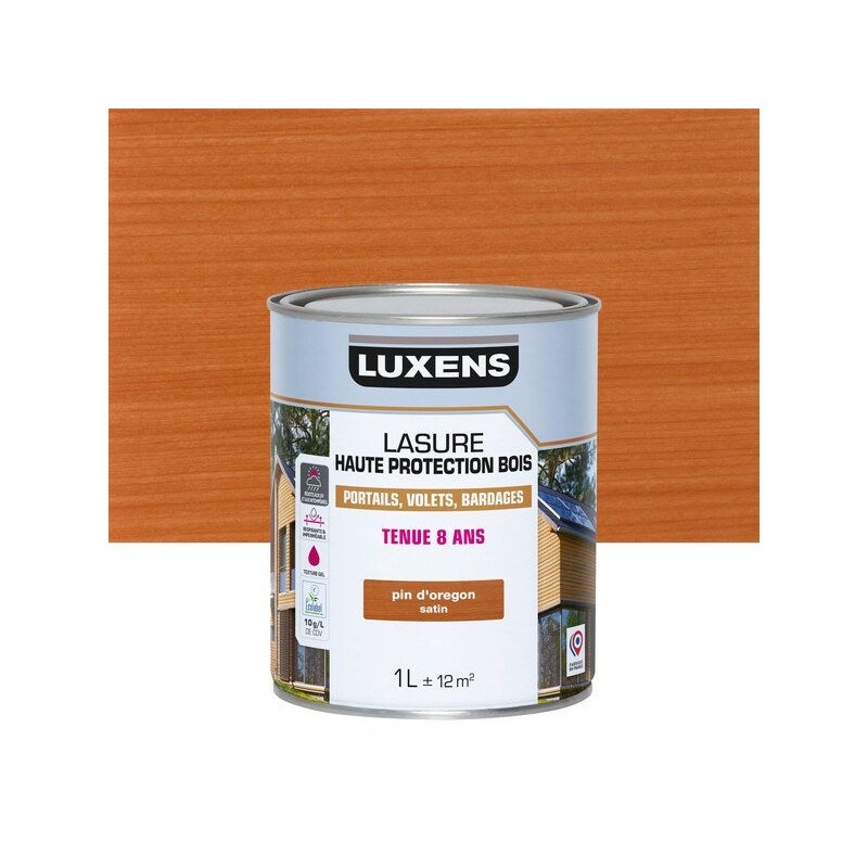 Lasure LUXENS 8 ans pin d'orégon satiné 1 Litre -  - meilleure qualité