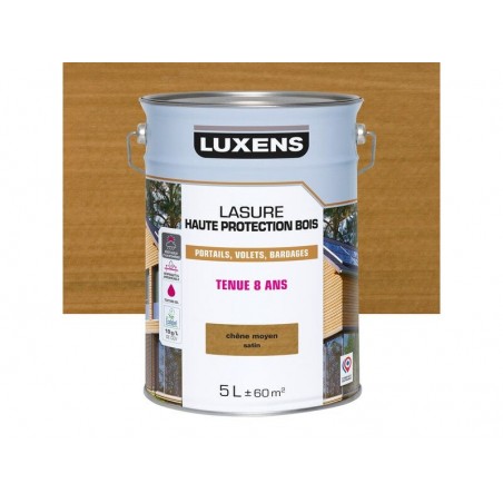 Lasure LUXENS 8 ans chêne moyen satiné 5 Litres -  - meilleure qualité