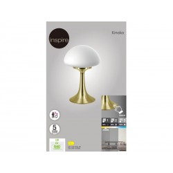 Lampe de chevet, glamour, metal laiton tactile  Kinoko XL, H.46cm | Sanifer