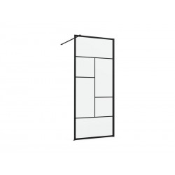 Paroi de douche à l'italienne en verre transparent 8 mm 87x88.5cm | Sanifer