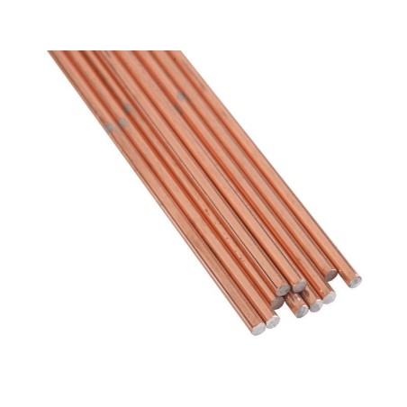 Lot de 20 brasures en acier - cuivre diam. 1.5 333 mm Rolot 605