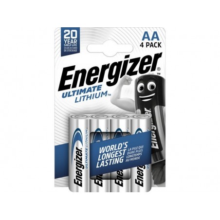 Lot de 4 piles lithium LR06 AA ENERGIZER 1.5 V