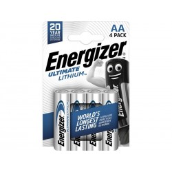 Lot de 4 piles lithium LR06 AA, ENERGIZER, 1.5 V | Sanifer