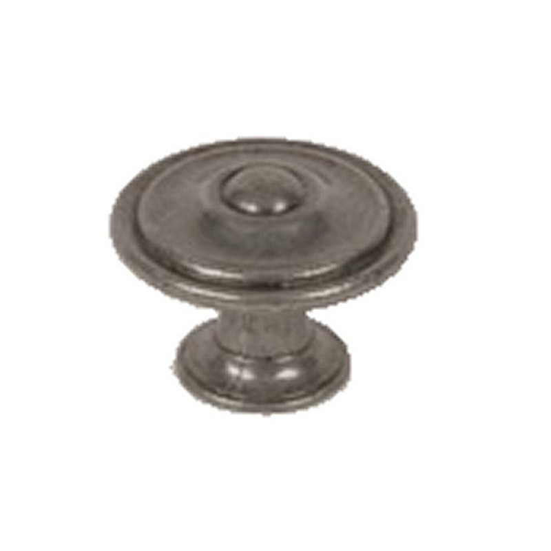 Bouton de meuble rond argent zamak H.26 X L.35 X P.35 Mm