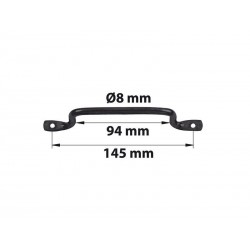 Poignée de contrevent en acier prépeint, H.45 x L.165 x P.15 mm | Sanifer