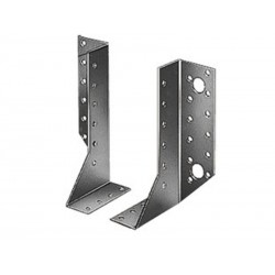 Support de poteau droit variable galvanisé 25X140X40 Mm