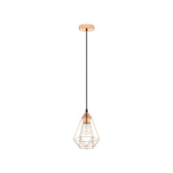 Suspension E27 style industriel BYRON diam 17.5 métal cuivre 1 x 60W