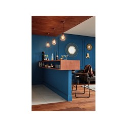 Suspension E27 style industriel BYRON diam 17.5 métal cuivre 1 x 60W   | Sanifer