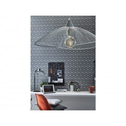 Suspension 1xE27 max 40W métal blanc SEYNAVE KASTELI diam.46 cm | Sanifer