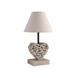 Lampe charme romantique en bois naturelSeynave Carlita