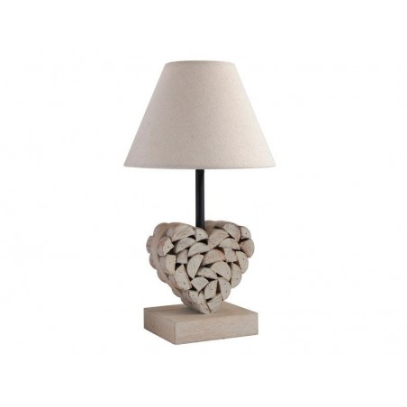Lampe charme romantique en bois naturelSeynave Carlita