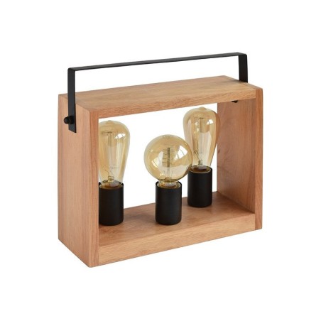 Lampe de bureau Factory E27 à Poser Marron Large Seynave Métal Bois