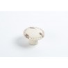 Bouton de meuble rond porcelaine creme Vieilli H.28 X L.44 X P.44 Mm