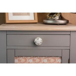 Bouton de meuble rond porcelaine creme Vieilli H.28 X L.44 X P.44 Mm | Sanifer