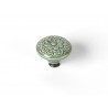 Bouton de meuble rond porcelaine brillant Vert H.27 X L.44 X P.44 Mm