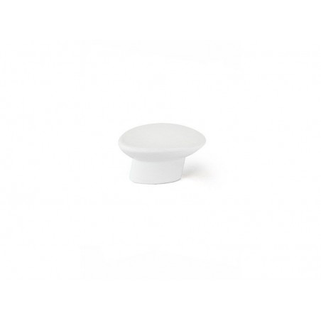 Bouton de meuble ovale blanc zamak H.24 X L.41 X P.19 Mm