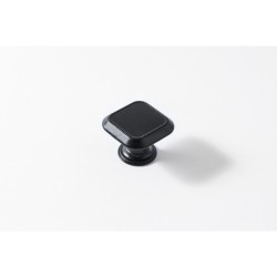 Bouton de meuble carré Noir Zamak H.22 X L.30 X P.30 Mm
